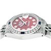 Image 6 : Rolex Ladies Stainless Steel Red Diamond Lugs & Sapphire Datejust Wristwatch