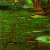 Image 2 : Ming Feng, "Lakeside Lagoon" Original Oil Painting on Canvas, Hand Signed with L