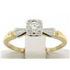 Image 3 : 14k Yellow & White Gold 0.14 ctw VS F Diamond Solitaire Engagement Ring
