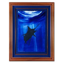 Wyland, "Marlin" Hand Signed Original Painting with Certificate of Authenticity.