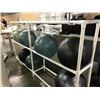 Image 1 : 4 BAY WHITE PVC WHITE EXERCISE RACK WITH 5 YOGA BALLS