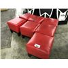 Image 1 : 7 MODERN SQUARE RED RECEPTION STOOLS