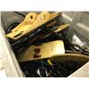 Image 1 : BIN OF MISC. BARBELLS, WEIGHTS AND BALANCING UNITS