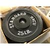 Image 2 : PALLET OF PLATE WEIGHTS INCLUDES 4X45LB,14X35LB AND  8X25LB