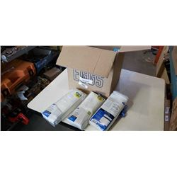 BOX OF HOME SANITARY AND HYGIENE PRODUCTS - DISPOSABEL RAZORS, SANITIZERS