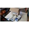 Image 1 : BOX OF HOME SANITARY AND HYGIENE PRODUCTS - DISPOSABEL RAZORS, SANITIZERS