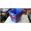 Image 1 : Lot of blue and red storage totes