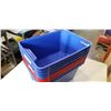 Image 3 : Lot of blue and red storage totes