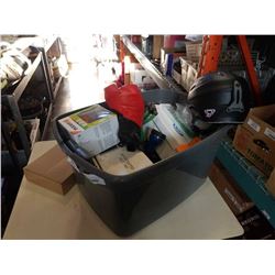 TOTE OF GARDENA WATER TIMER, SHOP SUPPLIES