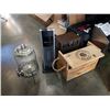 Image 1 : Ge heater, bionaire heater and drink dispenser with stanley park wine crate