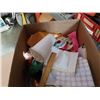 Image 2 : BOX OF CRAFT SUPPLIES AND RIBBON