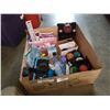 Image 1 : Box of pet supplies and toys