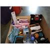 Image 2 : Box of pet supplies and toys