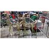 Image 1 : 2 LIGHT UP REINDEER LAWN ORNAMENTS, NEED POWER CORDS