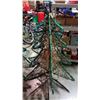Image 3 : 2 LIGHT UP XMAS TREE LAWN ORNAMENTS - APPROX 4 AND 5 FOOT TALL, NEED POWER CORDS