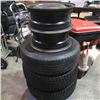 Image 1 : Michelin M+S 185/65/r15 tire on 4 bolt rim plus 2 other rims & 195/65/r15 winter tires on 2 honda ri