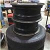 Image 2 : Michelin M+S 185/65/r15 tire on 4 bolt rim plus 2 other rims & 195/65/r15 winter tires on 2 honda ri