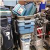 Stack of storage totes and lids