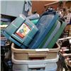Image 2 : Stack of storage totes and lids