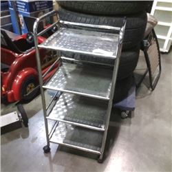 ROLLING METAL 4 TIER CART