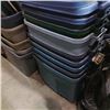 Image 3 : Stack of storage totes and lids