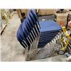 Image 1 : 10 BLUE STACKING CHAIRS