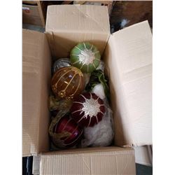 BOX O FLARGE CHRISTMAS BALL ORNAMENTS