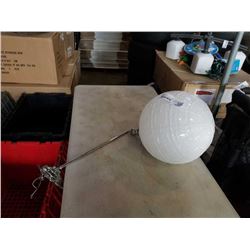 MODERN WHITE GLASS PENDENT LIGHT