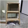 Image 1 : WOOD 2 STEP LADDER AND DRAIN AUGER