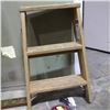 Image 3 : WOOD 2 STEP LADDER AND DRAIN AUGER