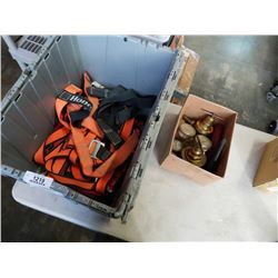 TOTE OF FALL ARREST HARNESS AND VALVES