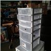 Image 2 : 2 WHITE PLASTIC ORGANIZERS - 6 DRAWER AND 3 DRAWER