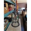 Image 1 : BLACK METAL AND BOWED GLASS CHANDELIER