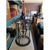 Image 1 : BLACK METAL AND BOWED GLASS CHANDELIER