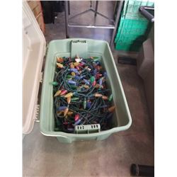 Tote of christmas lights