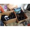 Image 1 : 2 BOXES WORK BOOTS, ADULT DIAPERS, CLOTHING