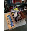 Image 1 : BOX OF LIGHTBULBS, HIGH VIS SHIRT, ROPE, HOUSE NUMBERS
