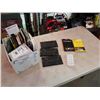 Image 1 : BOX OF PHONE SCREEN PROTECTORS, PROTEGE EYEBROW PALLETES AND MORE