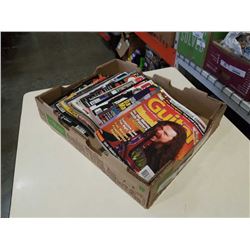 Box of guitar magazines