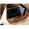 Image 3 : BOX OF ELECTRONICS - IPOD DOCKS, DVD PLAYER, DISPLAY SCREEN