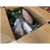 Image 4 : BOX OF CHRISTMAS ORNAMENTS, DECOR AND ESTATE GOODS