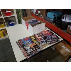 BOX OF MOTORCYCLE AND ADULT MAGAZINES