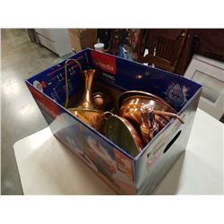 Box of copper ware