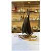 Image 2 : 2 VINTAGE METAL BOAT STATUES