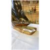 Image 4 : 2 VINTAGE METAL BOAT STATUES