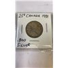 Image 3 : 3 CANADIAN EARLY WWII SILVER QUARTERS 1938-1940  .800 SILVER
