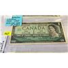 Image 2 : 3 CANADIAN 1 DOLLAR BILLS 1954, 1967, 1973 - LAST YEAR OF BILL