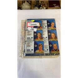 LIMITED EDITION SERIES 1, 2, AND 3 STAMP/CARD SETS - GRETZKY, HOWE, ORR, BELIVEAU, HORTON, ETC AND 1