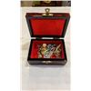 Image 7 : JEWELLERY BOX AND TRAY OF JEWELLERY