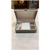 Image 2 : JEWELLERY BOX AND TRAY OF JEWELLERY
